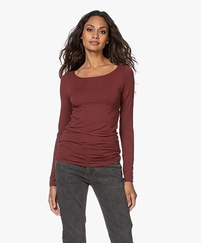 Majestic Filatures Soft Touch Jersey Long Sleeve - Cabernet