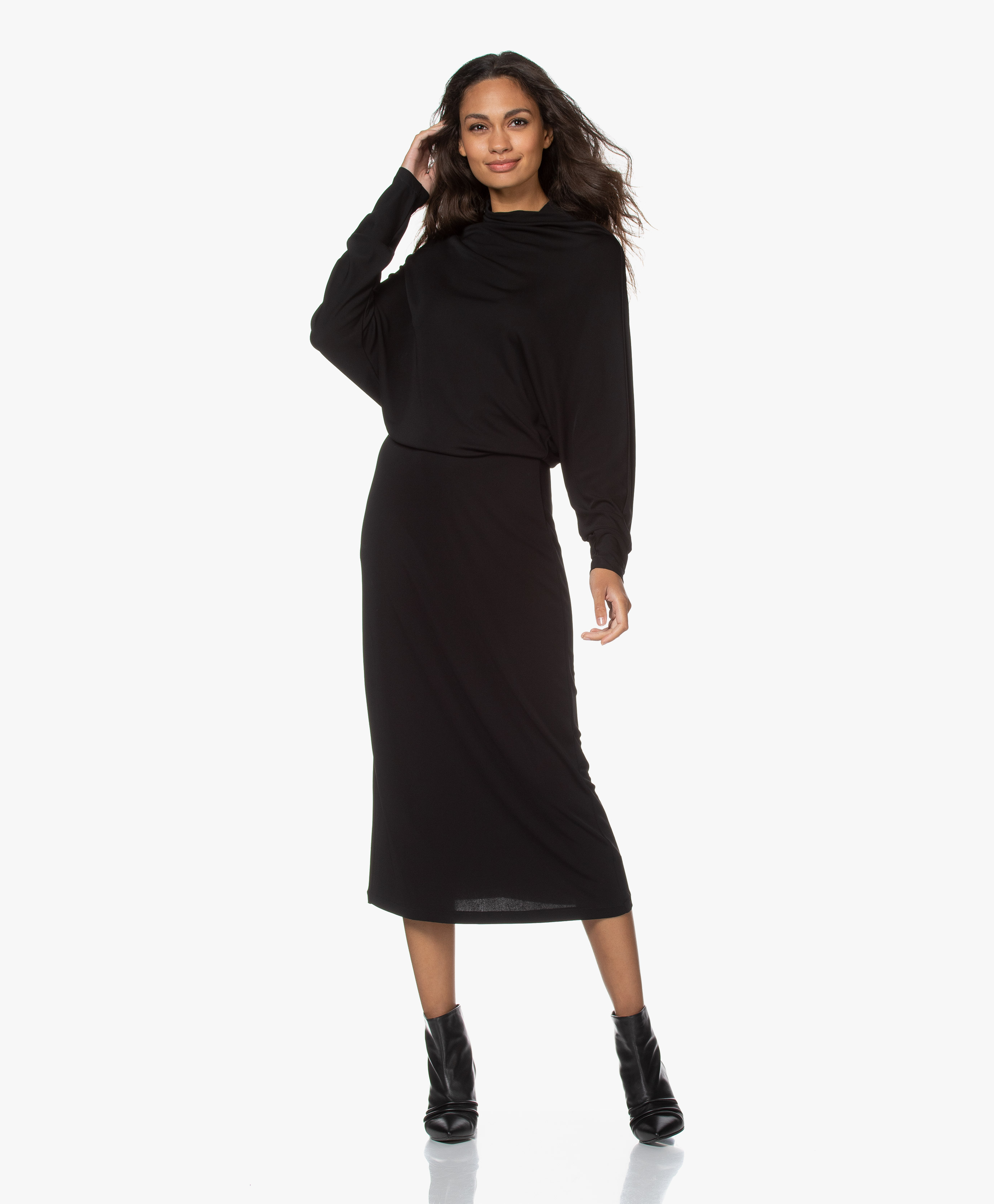 filippa k drapey crepe wrap dress