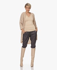 Sibin/Linnebjerg Caroline Grof Gebreid Alpacamix Vest - Zand