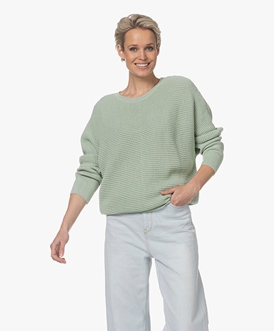 Sibin/Linnebjerg Joy Merino Blend Sweater - Soft Green