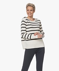 Sibin/Linnebjerg Eloise Milano Striped Sweater - Off white/Black