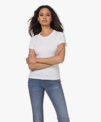 Drykorn Koale Ribbed Short Sleeve T-shirt - White