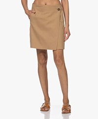 By Malene Birger Esmaa Overslag Minirok - Licht Camel