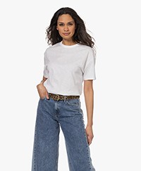 rag & bone Mini Slub Boyfriend Pima Katoenen T-shirt - Wit