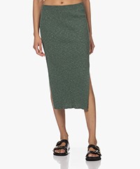 Vanessa Bruno Agnès Knitted Cotton Blend Skirt  - Green