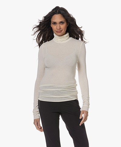 GAI+LISVA Anna Wool Blend Turtleneck Sweater - Off White