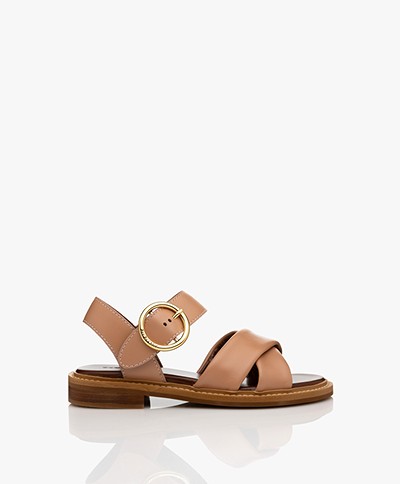 See by Chloé Lyna Calf Skin Sandals - Nude