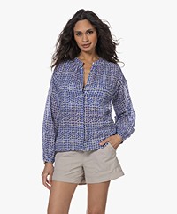 by-bar Cecile Love Printed Blouse - Blue/Beige