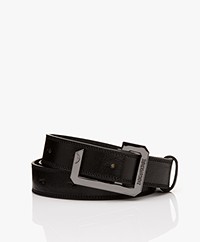 Zadig & Voltaire La Cecilia Leather Pin Buckle Belt - Black
