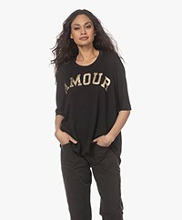 Zadig & Voltaire Portland Amour Print T-shirt - Black/Gold
