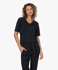 Penn&Ink N.Y Lyocell V-hals T-shirt - Navy