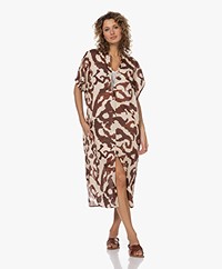 LaSalle Printed Puff Sleeve Dress - Sahara