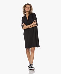 Penn&Ink N.Y Macon Tech Jersey Dress - Black