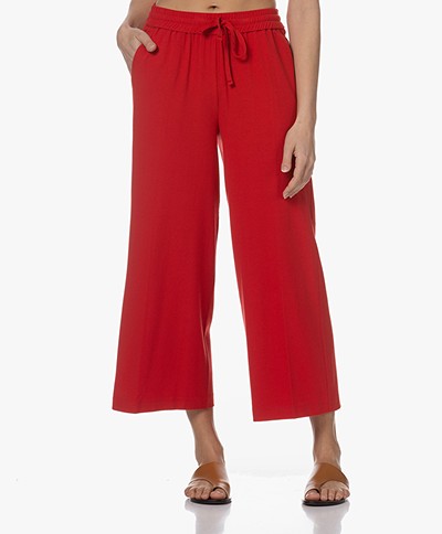 KYRA Louisa Cropped Pull-on Pants - Salsa Red