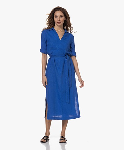 KYRA Lian Long Linen Dress - Blue Galaxy