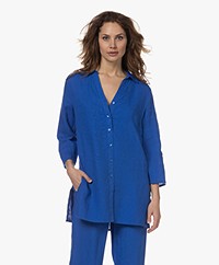 KYRA Liza Linen Shirt - Blue Galaxy
