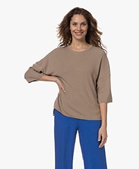 Sibin/Linnebjerg Idunn 3/4 Length Sleeve Sweater - Mole