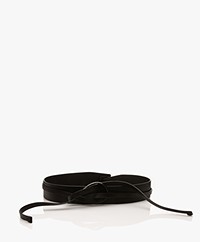 Pomandère Leather Wrap Belt - Black
