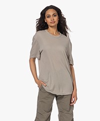 James Perse Oversized Crepe Jersey T-shirt - Silt