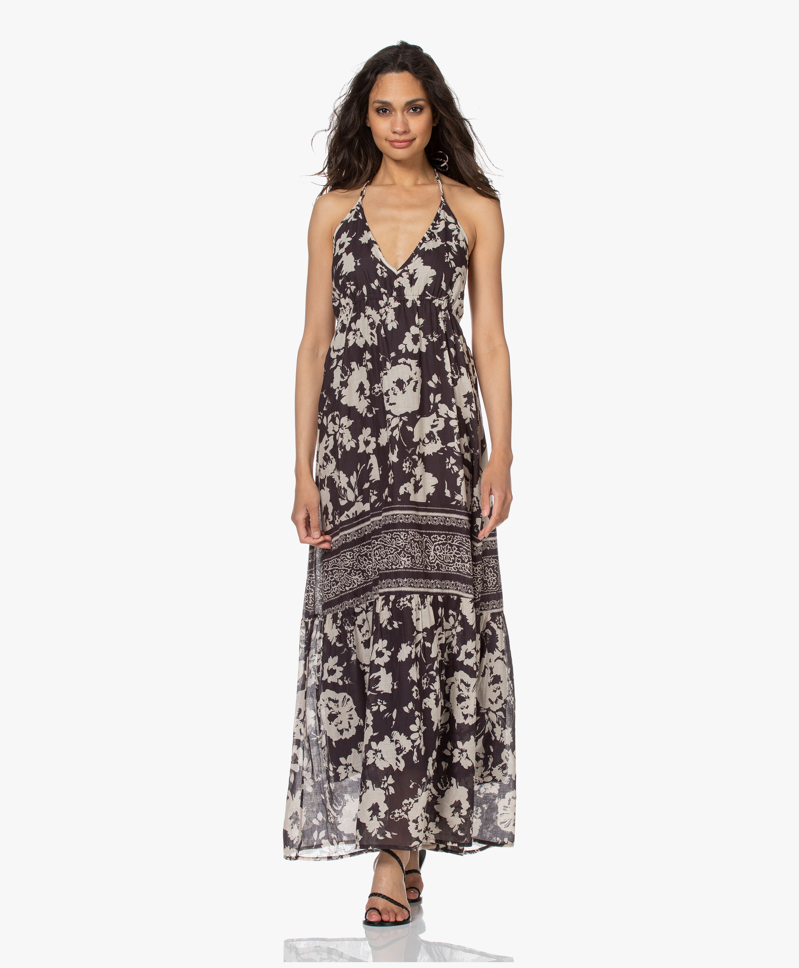 printed halter dress