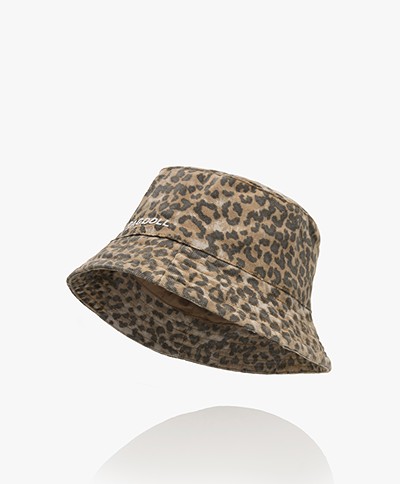 Ragdoll LA Bob Leopard Print Bucket Hat - Brown 
