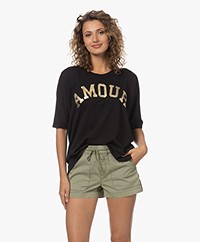 Zadig & Voltaire Portland Amour Print T-shirt - Zwart/Goud