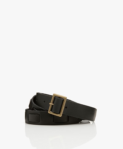 Pomandère Braid Detailed Leather Belt - Black