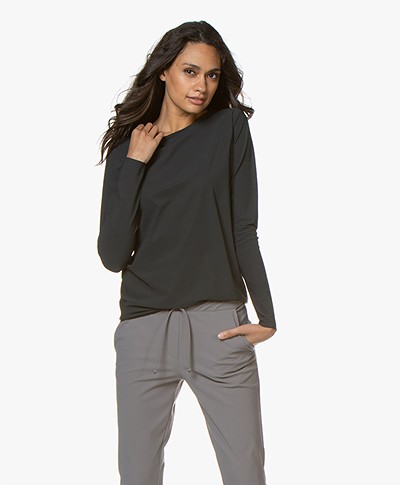 Woman by Earn Denise Tech Jersey Long Sleeve - Dark Grey
