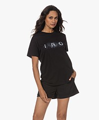IRO Marcella Short Sleeve Logo T-shirt - Black