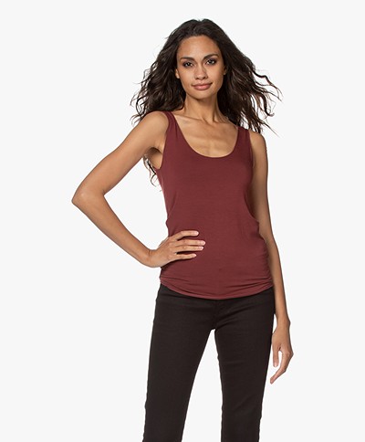 Majestic Filatures Abby Soft Touch Jersey Tank Top - Cabernet