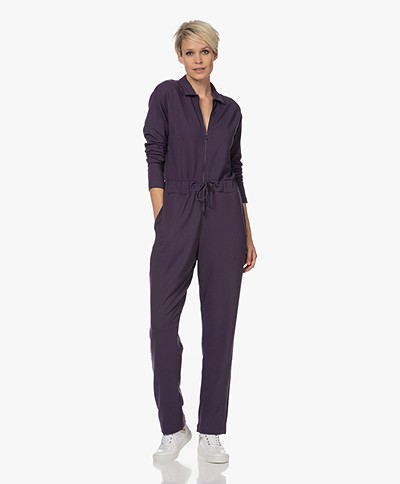 Majestic Filatures French Terry Jersey Jumpsuit - Violet