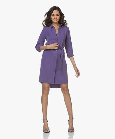 Josephine & Co Clinton Tencel Shirt Dress - Purple