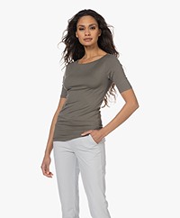Majestic Filatures Soft Touch Boothals T-shirt - Militaire