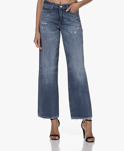 Denham Bardot Wide Straight Fit Jeans - Mid Blue