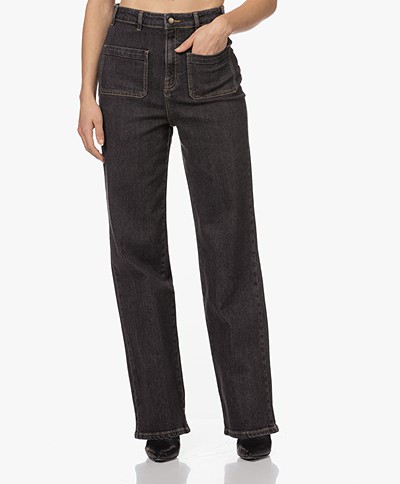ba&sh Django Hoge Taille Jeans - Blackstone