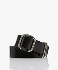ba&sh New Boxane Leather Belt - Black