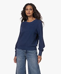 Repeat Ribbed Cotton-Cashmere Sweater - Saphire