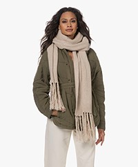 Zadig & Voltaire Leila Cashmere-Wolmix Sjaal - Mastic
