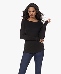 Neeve The Naomi Rib Jersey Long Sleeve - Essential Black