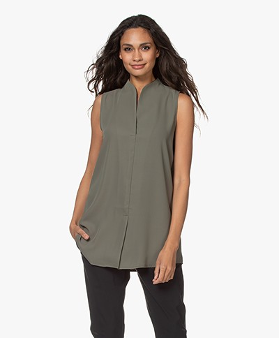 Woman By Earn Lot Sleeveless Blouse - Army
