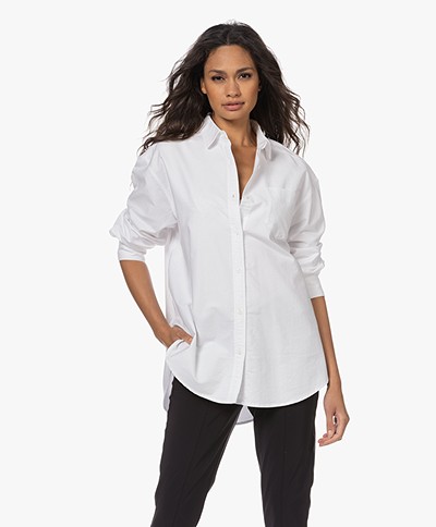 Denham Olivia Pocket Oxford Shirt - White