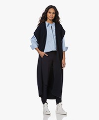 extreme cashmere N°210 East Long Cashmere Sleeveless Cardigan - Navy