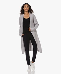 LaSalle Wool and Cashmere Open Cardigan - Grey