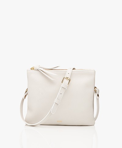 Closed Duo Leather Shoulder Bag - Off-white