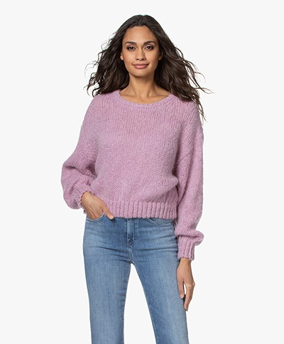 American Vintage Vogbay Mohair Blend Sweater - Sloe Melange 