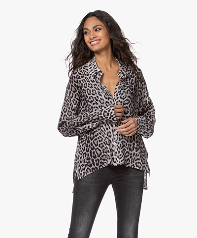 Drykorn Cloelia Leopard Printed Shirt - Grey