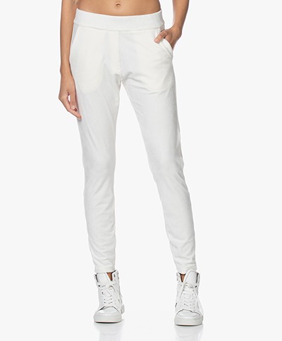 Woman by Earn Bobby Velvet Jersey Sweatpants - Off-white
