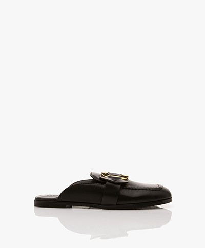 See by Chloé Chany Leather Loafer Mules - Black