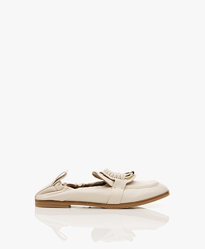 See by Chloé Hana Leather Loafers - Gesso
