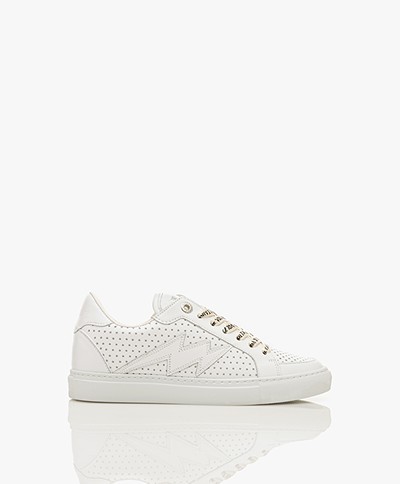 Zadig & Voltaire La Flash Smooth Leather Sneakers - White